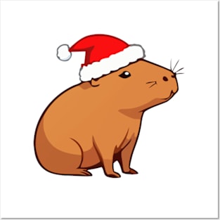 Capybara Christmas Posters and Art